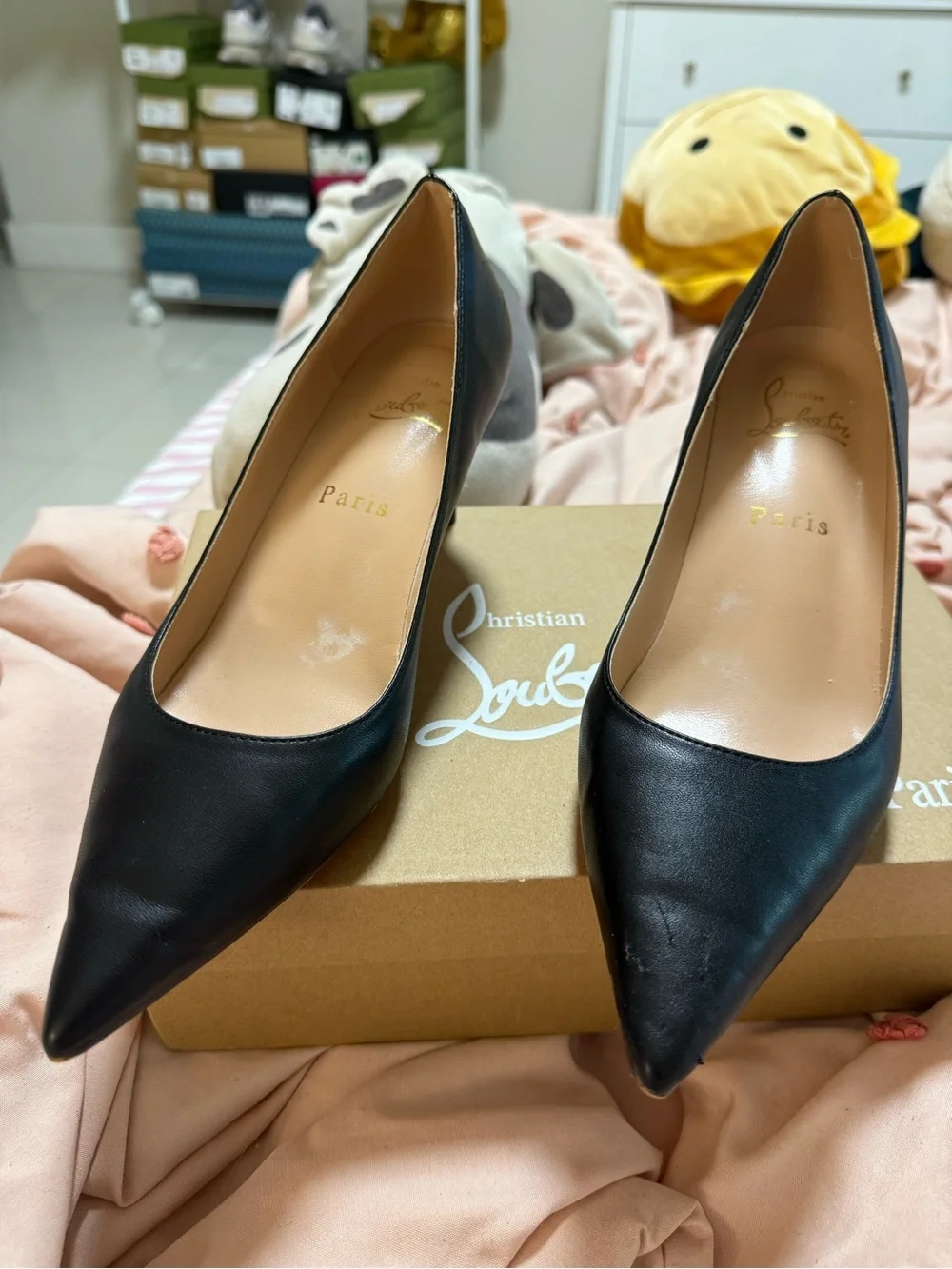 Christian Louboutin Women Black Pumps EUR 40 - 3 inch Heel